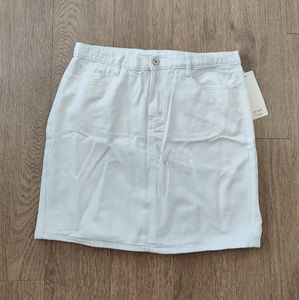 ChouYatou White Denim Classic Mini Pencil Skirt
